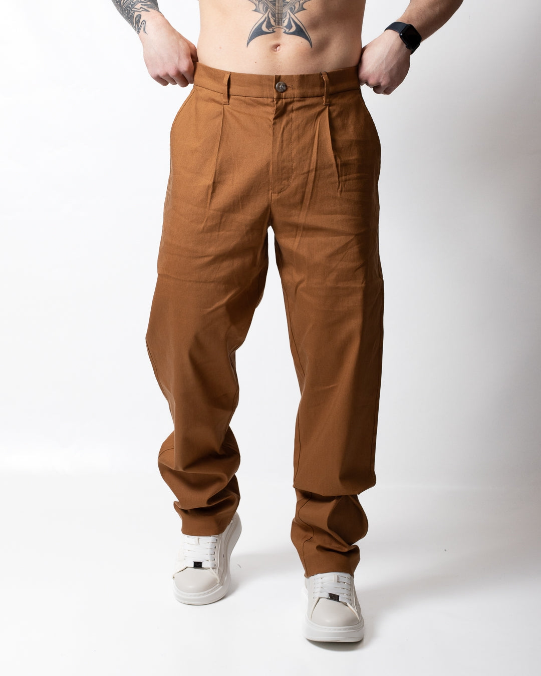 Pantalone Calvin Klein tapered in misto lino uomo