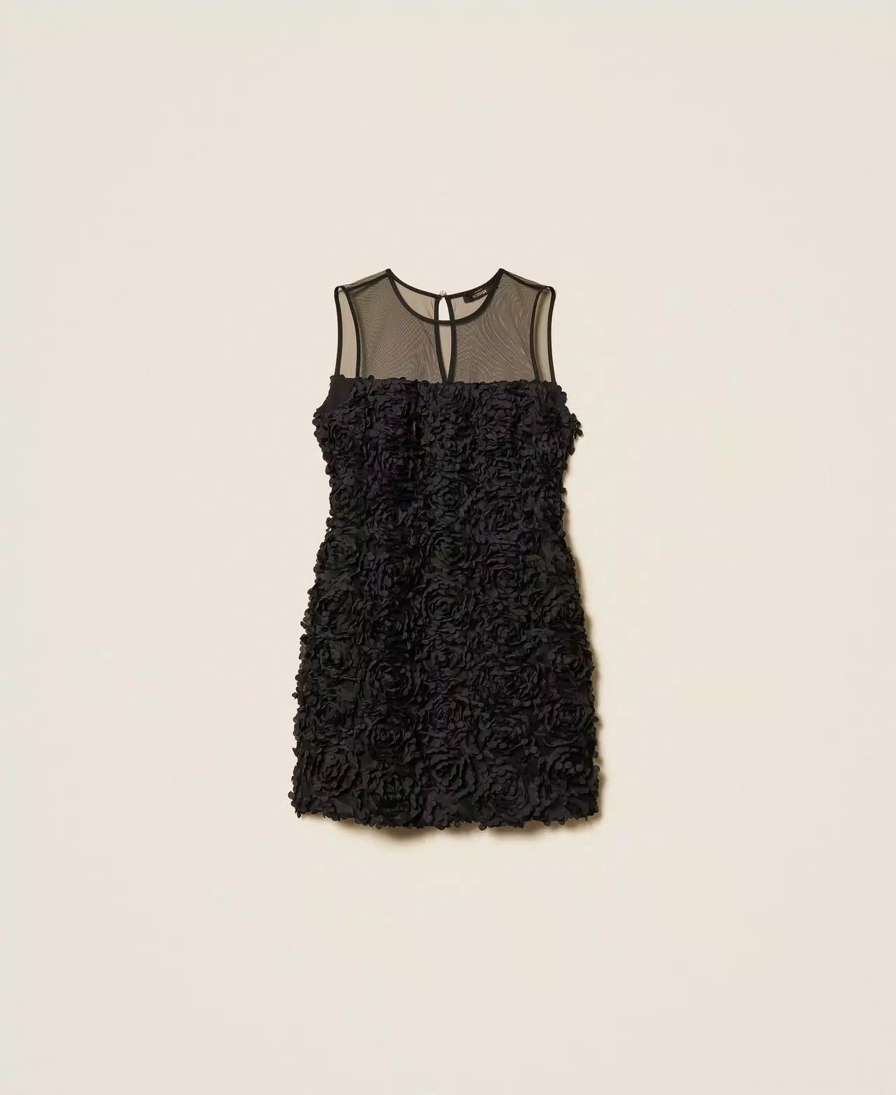 Abito Twinset Actitude in tulle con fiori donna