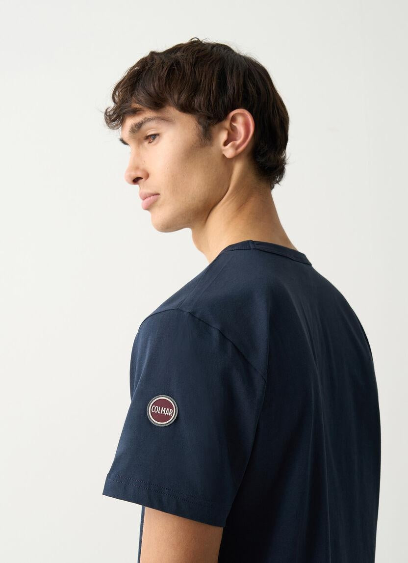 T-Shirt Colmar basic con logo in gomma uomo