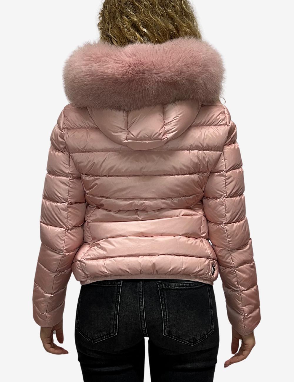 Piumino cangiante Colmar con cappuccio in vera pelliccia donna