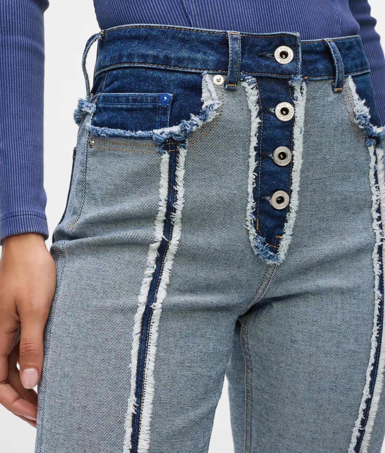 Jeans Karl Lagerfeld high rise straight donna