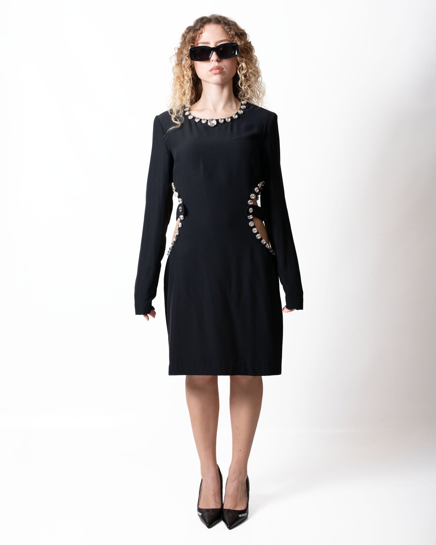 Abito John Richmond con gioielli e dettagli cut-out donna