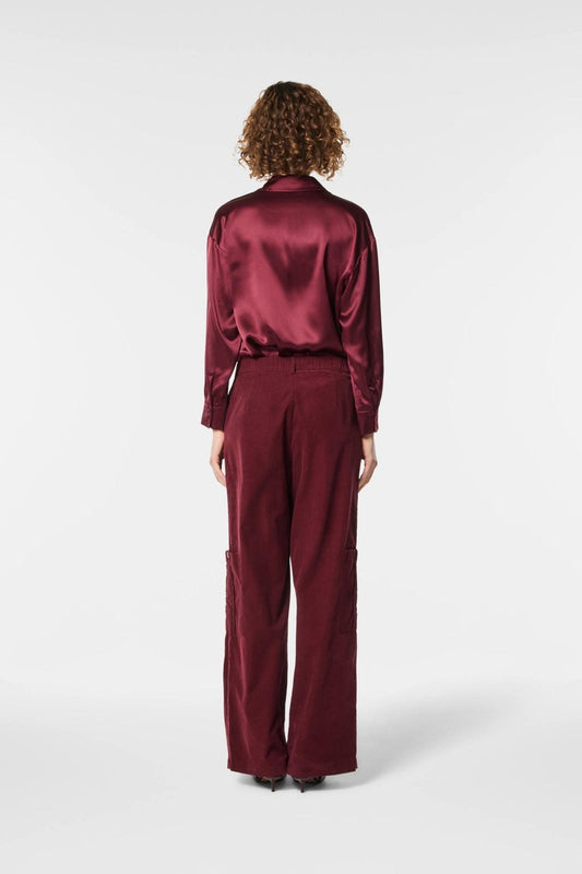 Pantalone Nenette cargo in suede donna