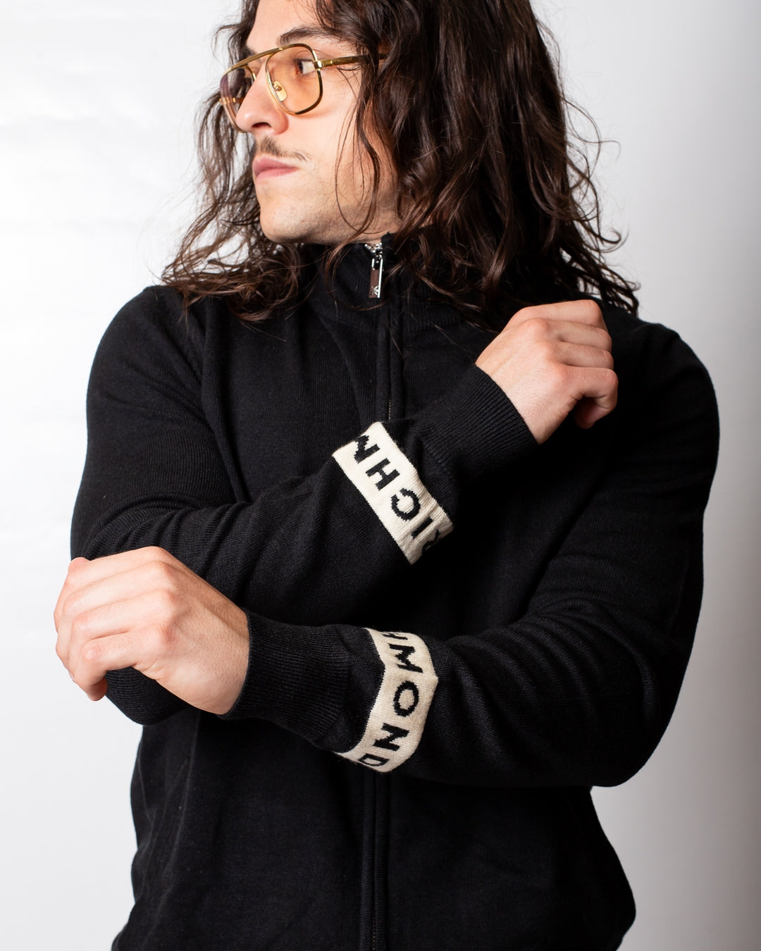 Cardigan Richmond X in maglia fullzip uomo