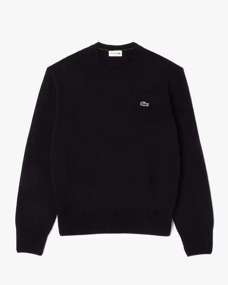 Maglia Lacoste girocollo in lana cardata