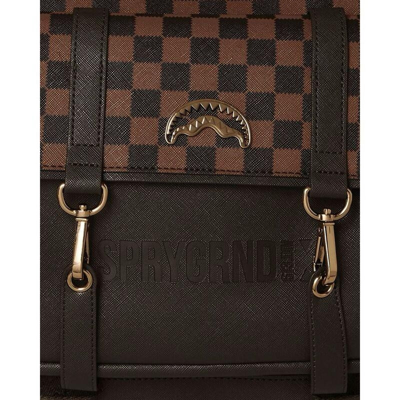 Borsa Sprayground marrone spec ops pixel emboss tote