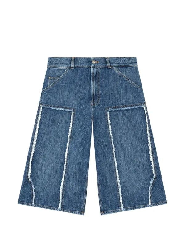 Bermuda Palm Angels "Curved Logo Denim Skater"