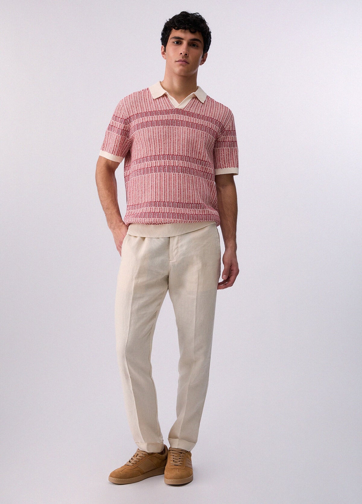 Polo Liu Jo in maglia ricamata uomo