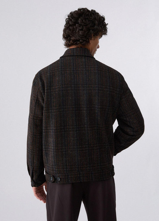 Giubbotto Liu Jo in misto lana tartan full zip