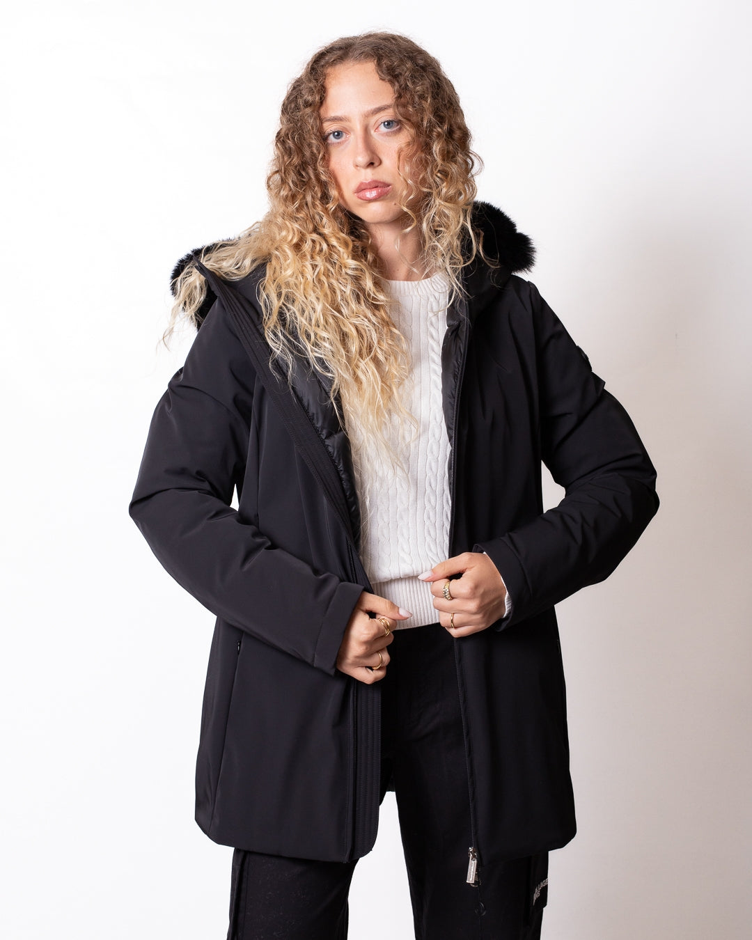 Piumino Colmar "Durability" con ecopelliccia donna