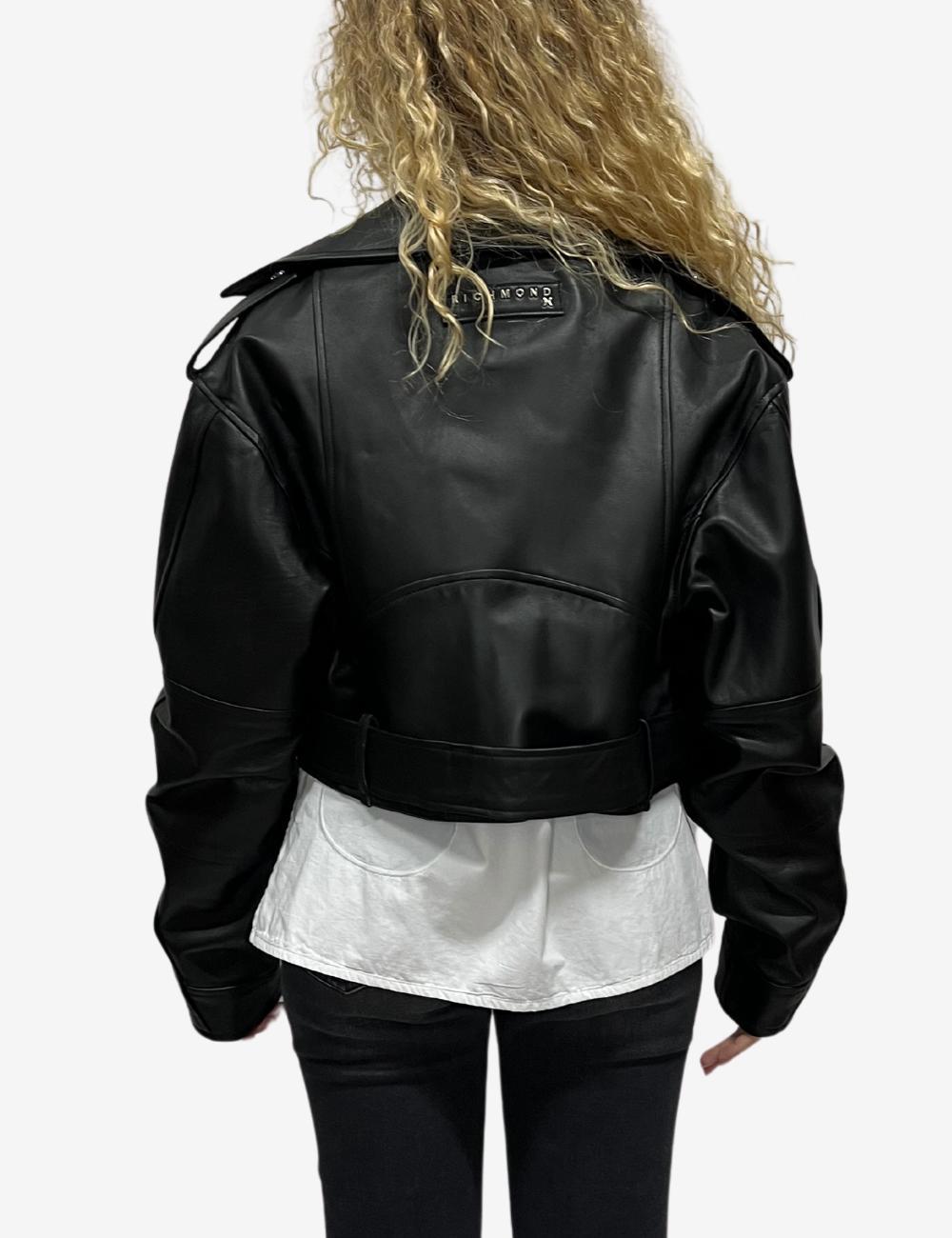 Giubbotto Richmond X crop in pelle donna