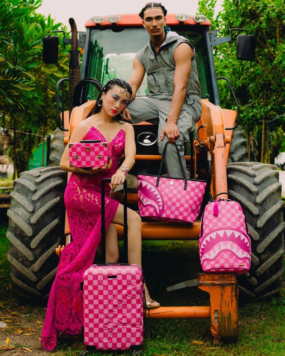 Zaino Sprayground fucsia NEW AI PATTERN TOTE PINK