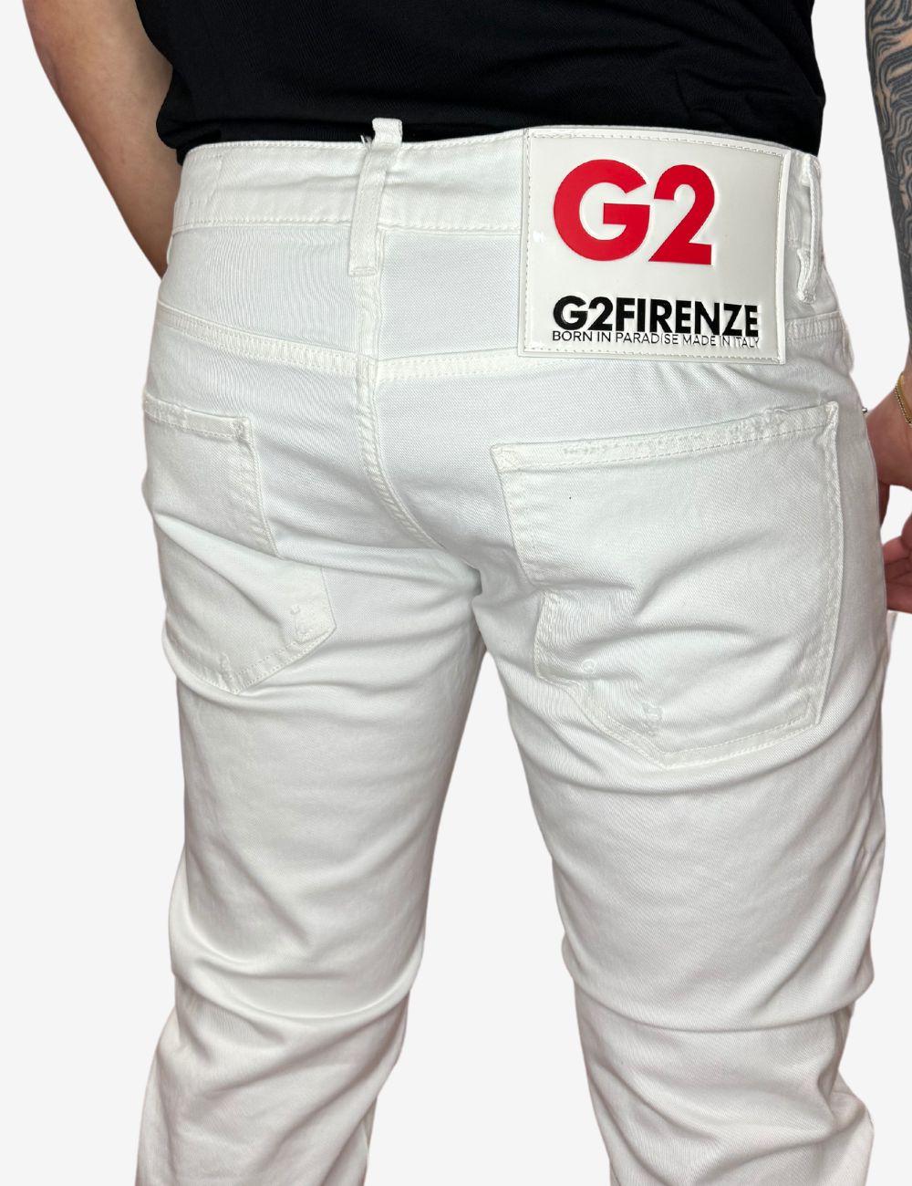 Jeans G2Firenze "White Bandana" uomo