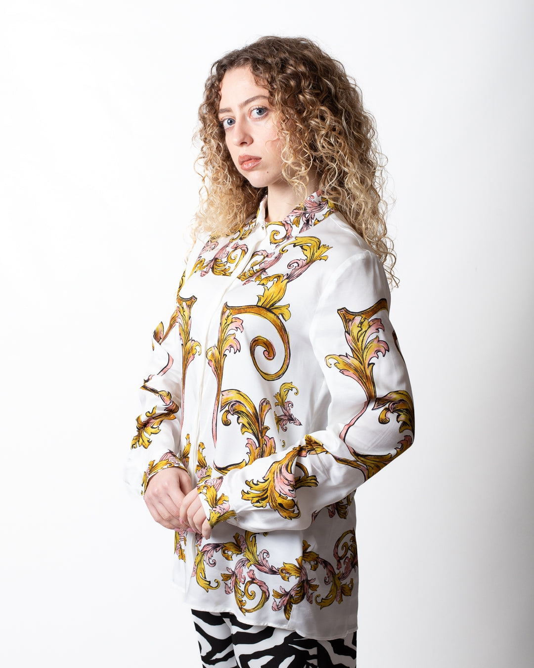 Camicia Versace Jeans Couture "Outline Barocco" in viscosa donna