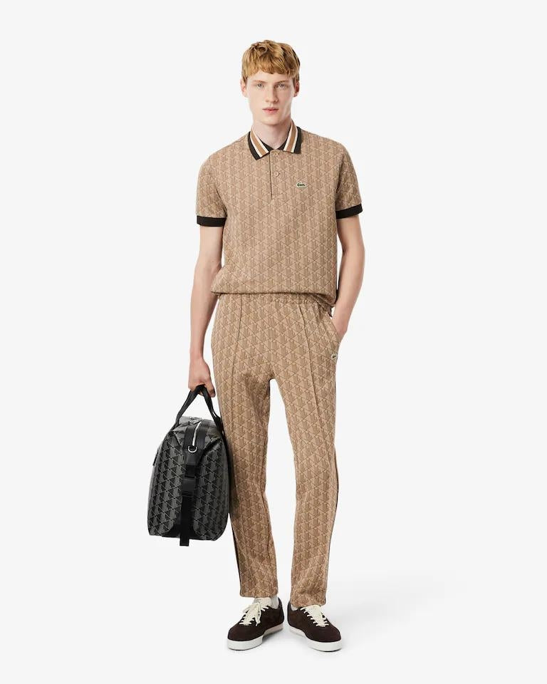 Pantalone Lacoste logato allover uomo