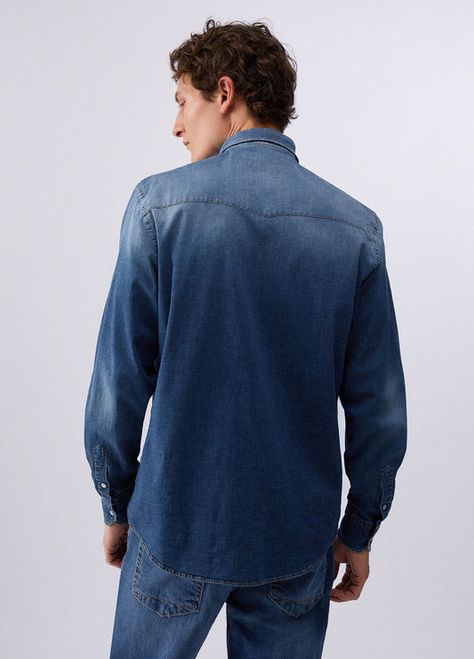 Camicia Liu Jo regular in denim uomo