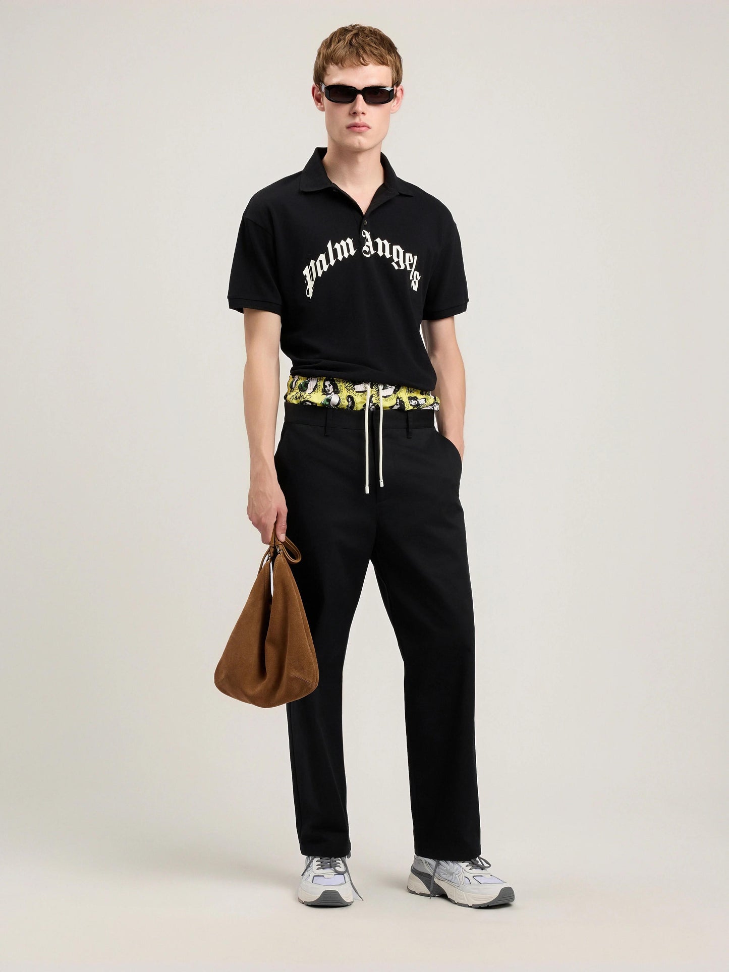 Polo Palm Angels "Curved Logo" uomo