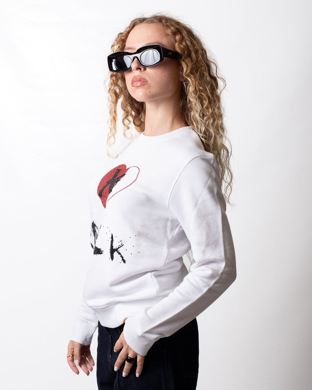 Felpa Richmond X girocollo "I love Rock" donna