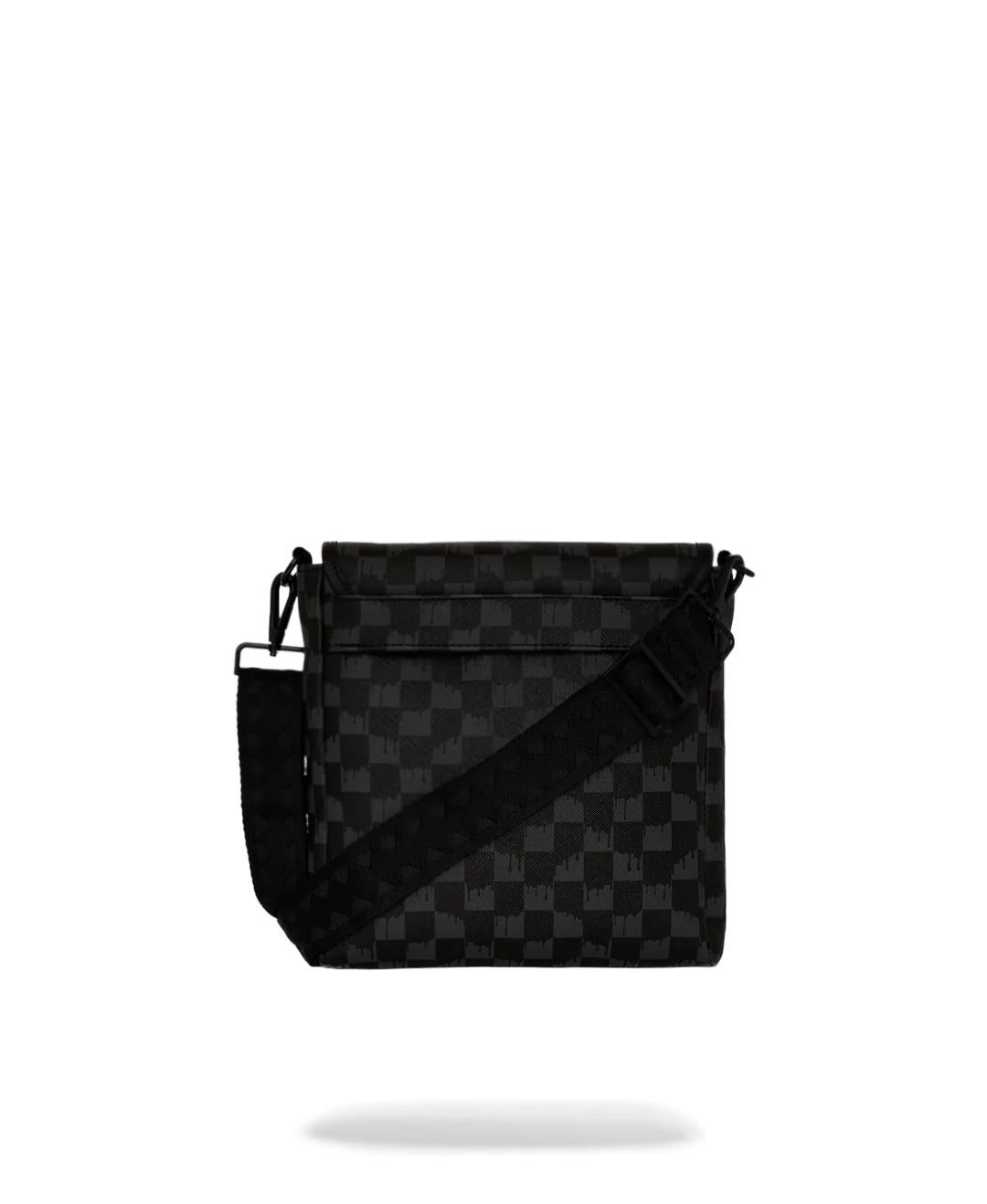 Tracolla Sprayground nero Dripping sharks in paris messenger sling