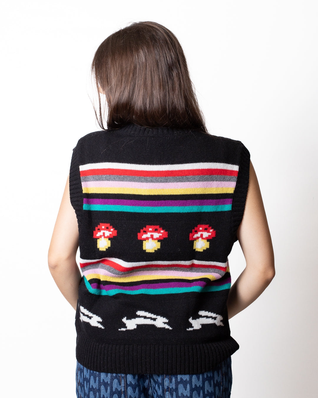 Gilet MSGM in lana con fantasia ricamata
