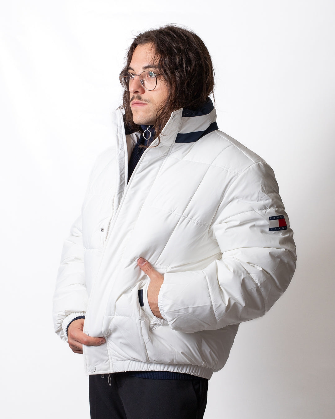 Giubbotto Tommy Jeans puffer con logo bandiera uomo
