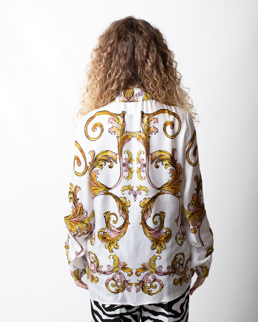 Camicia Versace Jeans Couture "Outline Barocco" in viscosa donna