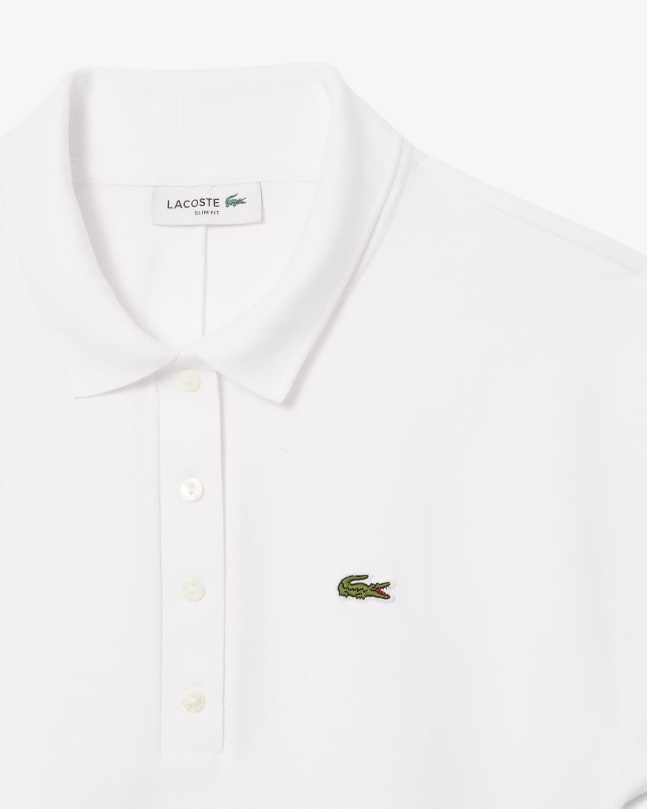 Polo Lacoste slim in petit piqué con coulisse donna