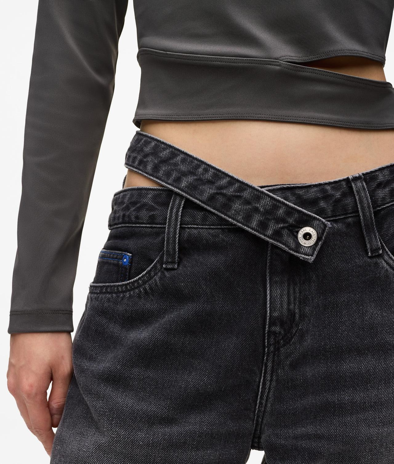 Jeans Karl Lagerfeld mid rise relaxed con dettaglio cut-out donna
