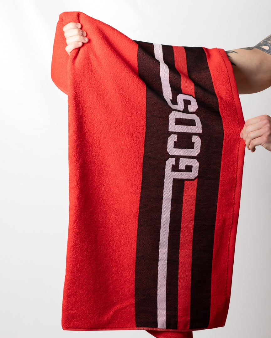 Telo mare GCDS "Logo Tape" in spugna