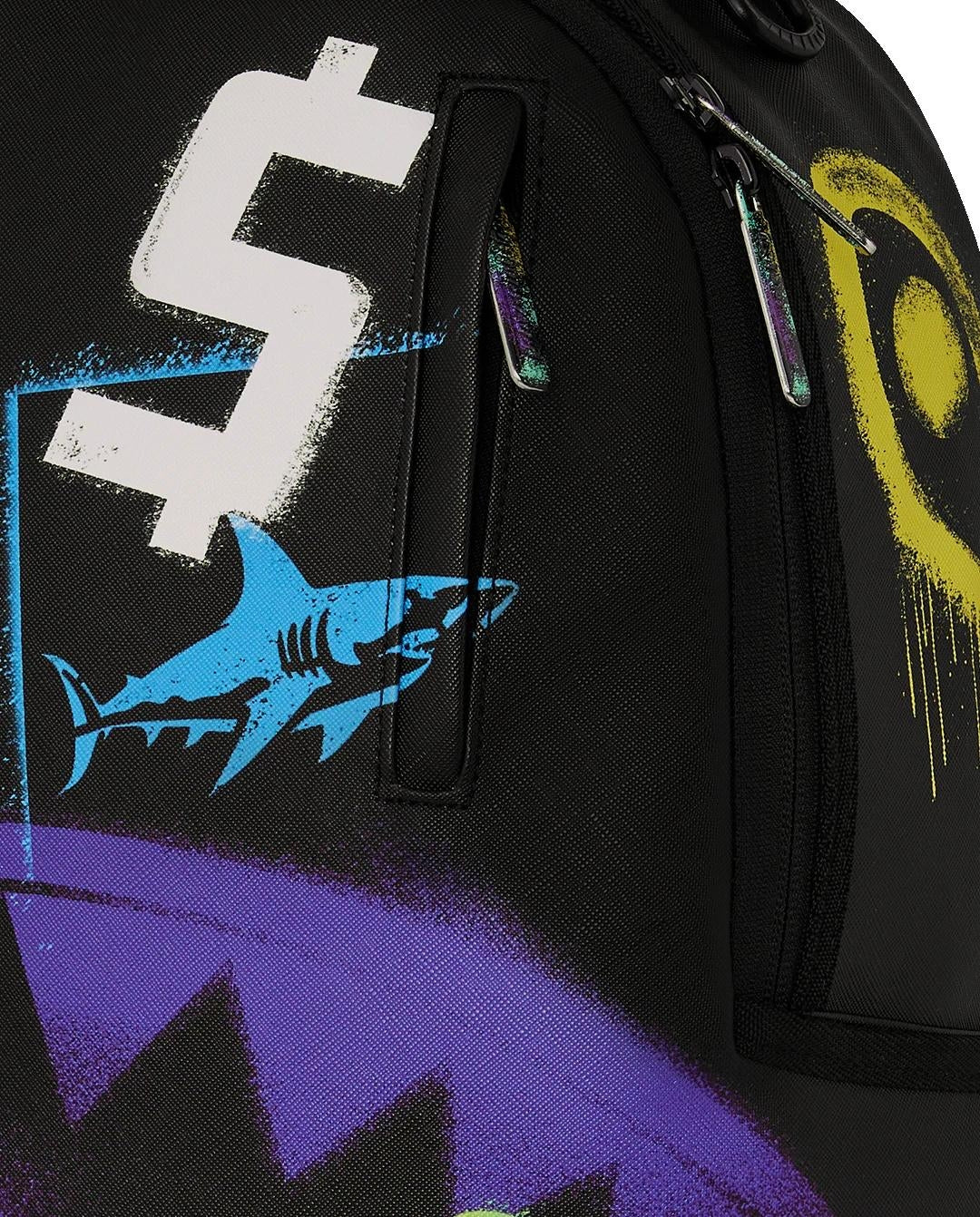 Zaino Sprayground nero Shark central stencils-black dlxsv backpack