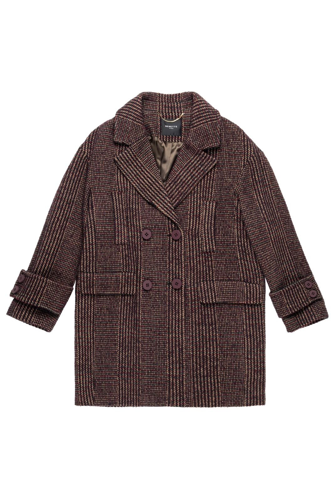 Cappotto Nenette doppio petto in misto lana donna
