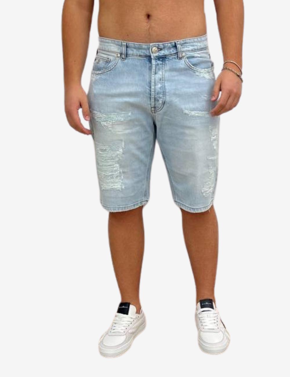 Bermuda John Richmond in denim uomo