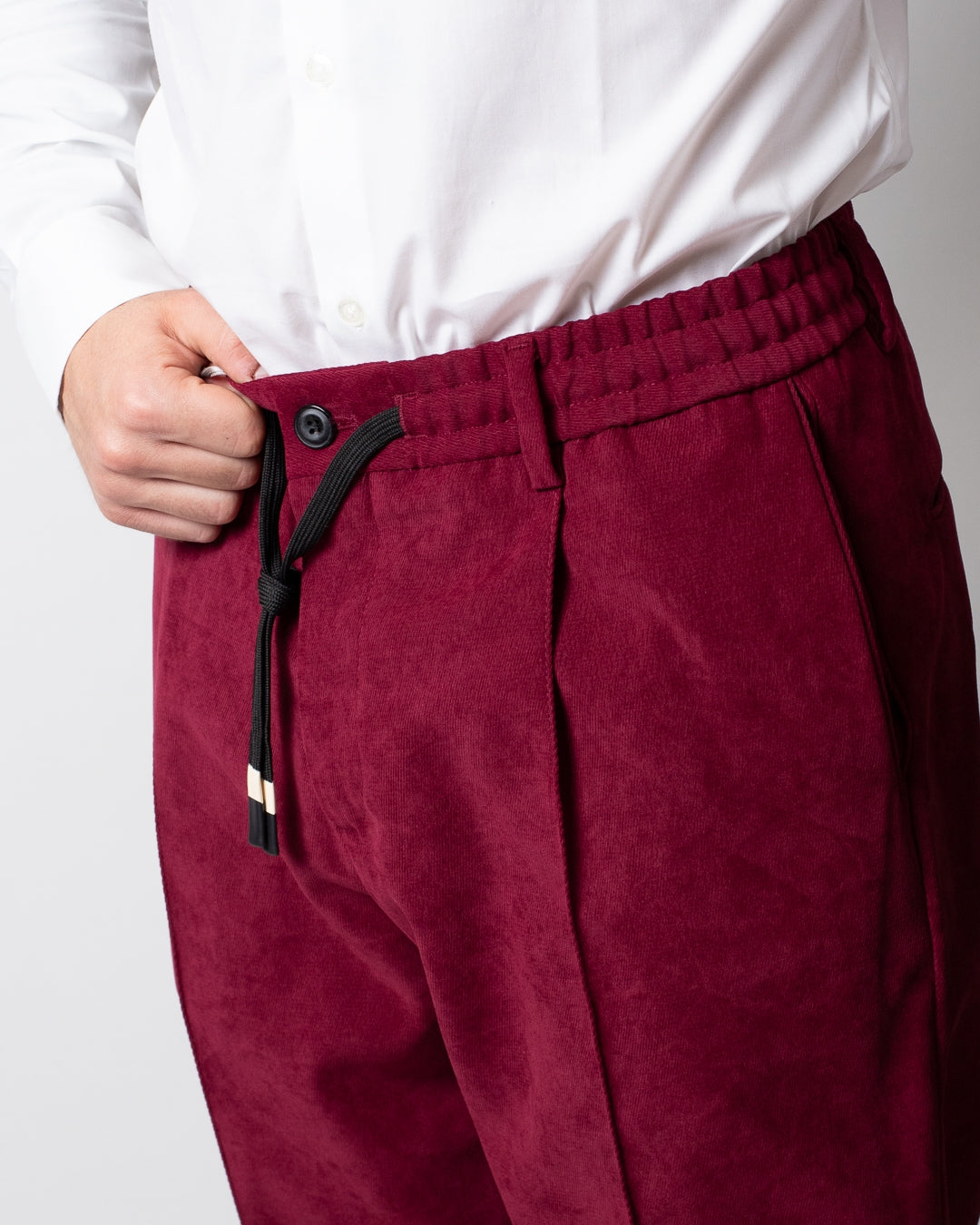 Pantalone Daniele Alessandrini in suede uomo