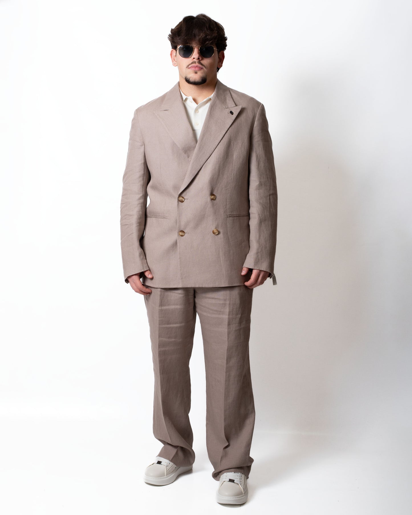 Giacca blazer Liu Jo doppiopetto in lino uomo