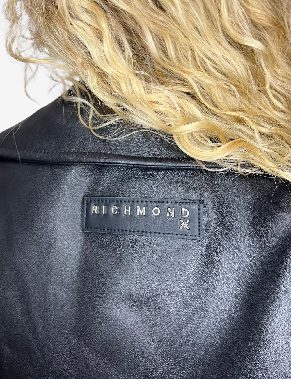 Giubbotto Richmond X crop in pelle donna