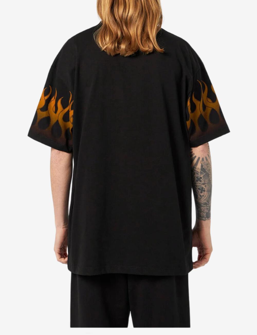 T-Shirt Vision Of Super "Orange Flames" uomo