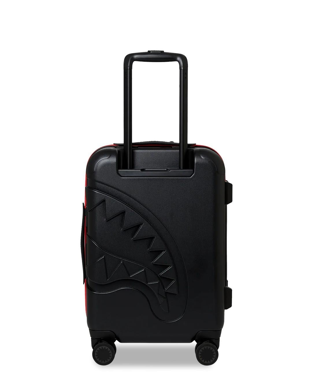 Valigia Sprayground nero printed zipper shark carry-on luggage trolley
