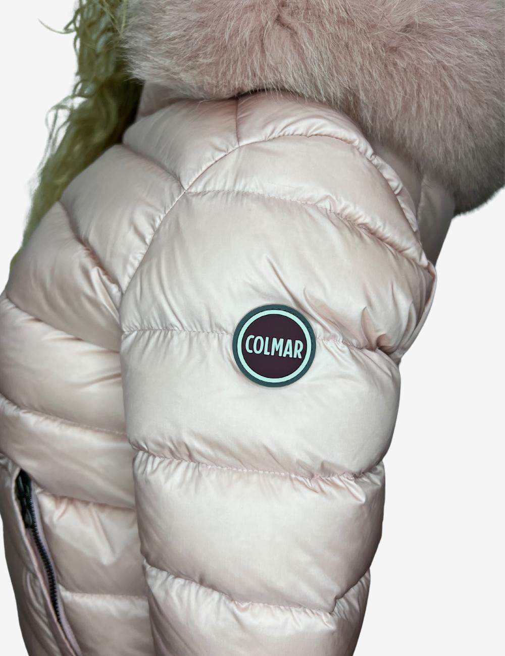 Piumino cangiante Colmar con cappuccio in vera pelliccia donna