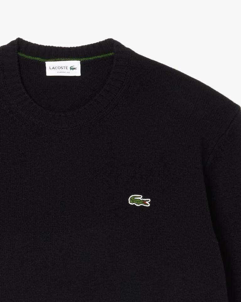 Maglia Lacoste girocollo in lana cardata