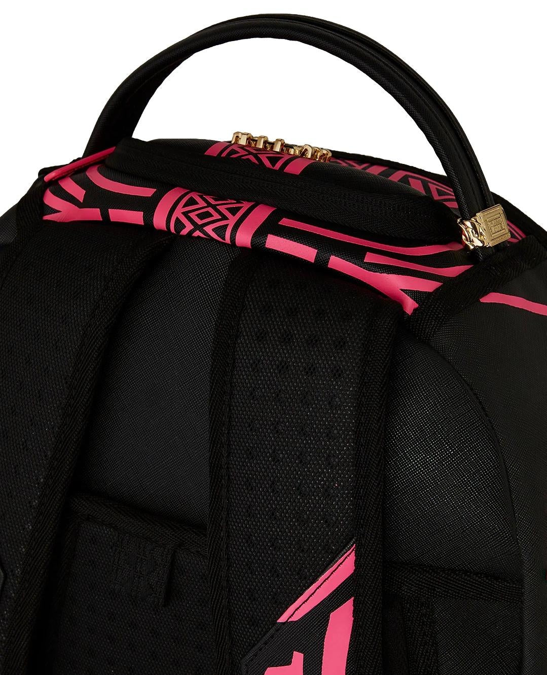 Zaino Sprayground nero AI Lion neon pink backpack
