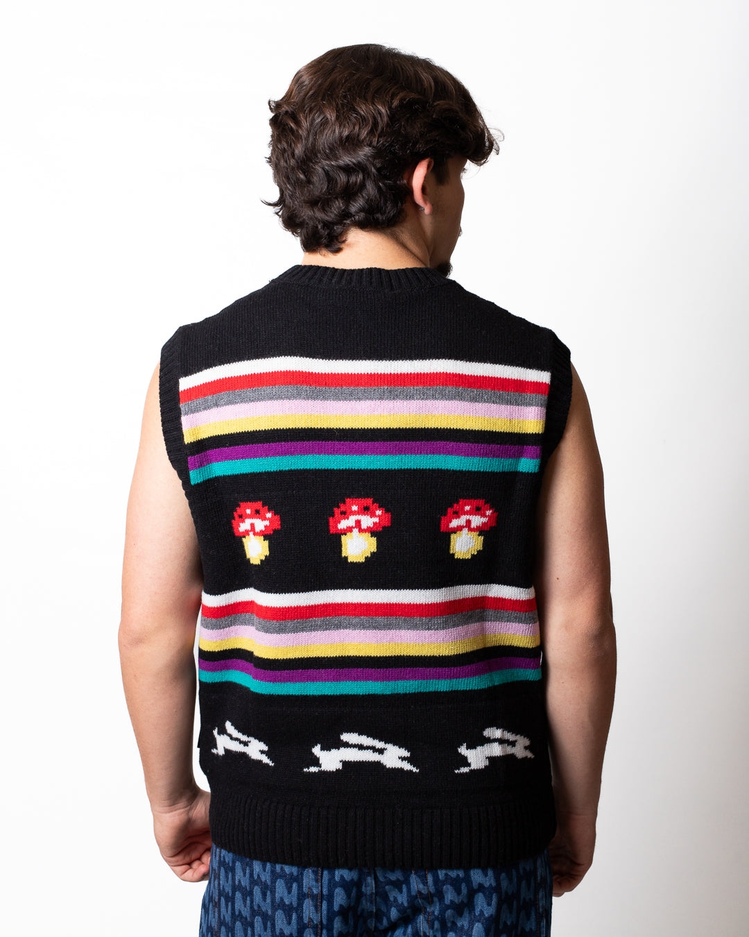 Gilet MSGM in lana con fantasia ricamata
