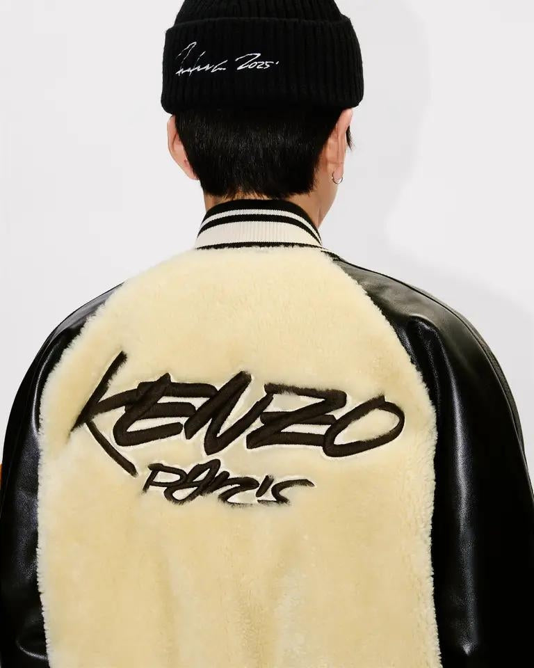 Giubbotto Kenzo Paris "Futura Sherling" in vera pelle