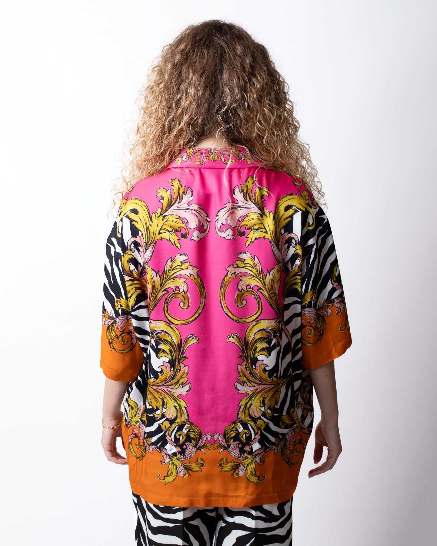 Camicia Versace Jeans Couture "Zebra Barocco" in viscosa donna
