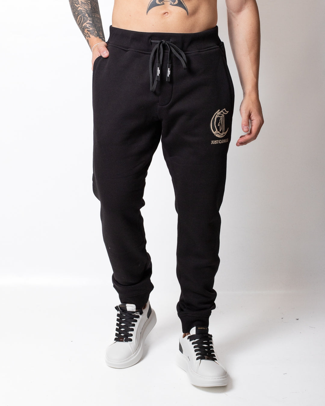 Pantalone Just Cavalli in felpa con logo stampato uomo