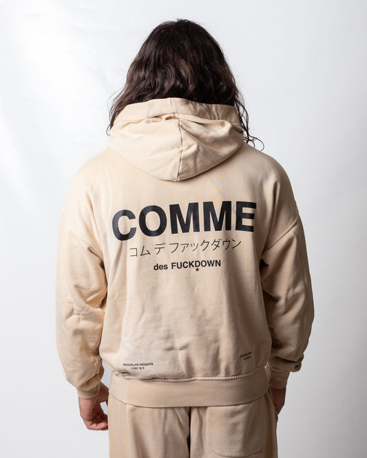 Felpa Comme des Fuckdown con cappuccio e stampe uomo