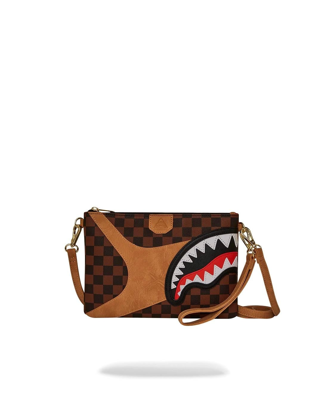 Pochette Sprayground marrone Hennyville crossover clutch con tracolla