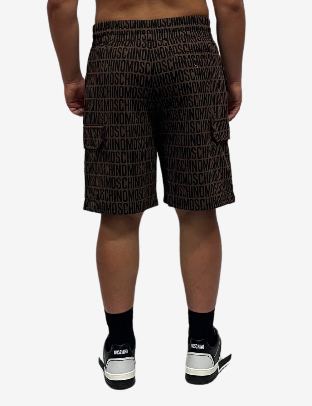 Bermuda Moschino cargo con logo jacquard uomo