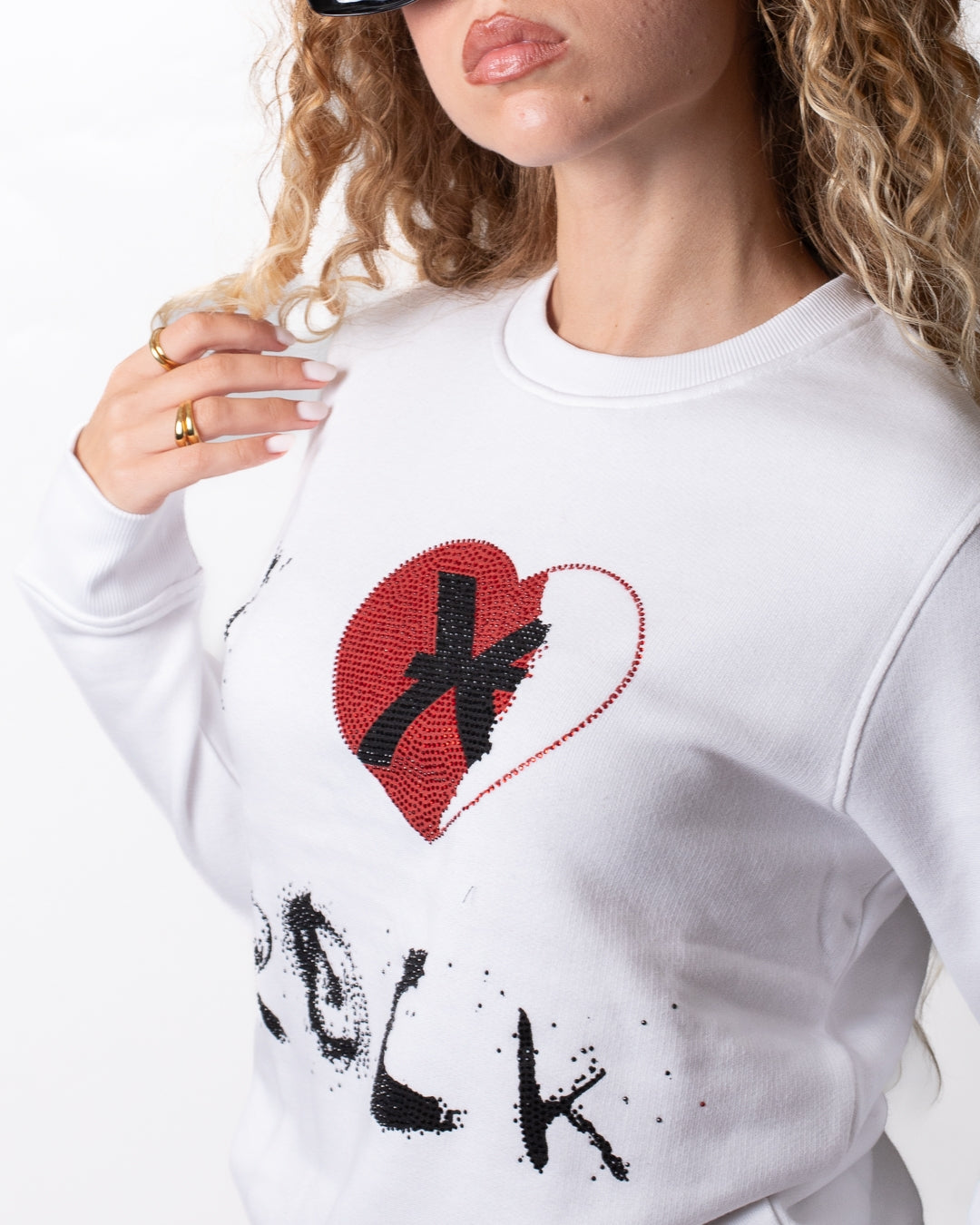 Felpa Richmond X girocollo "I love Rock" donna
