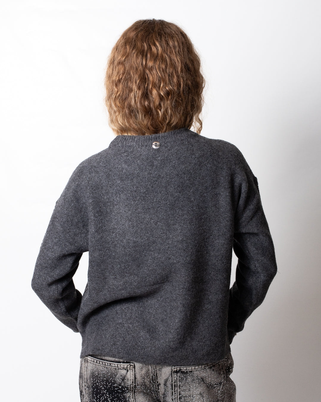 Maglia Twinset Actitude girocollo con perline donna