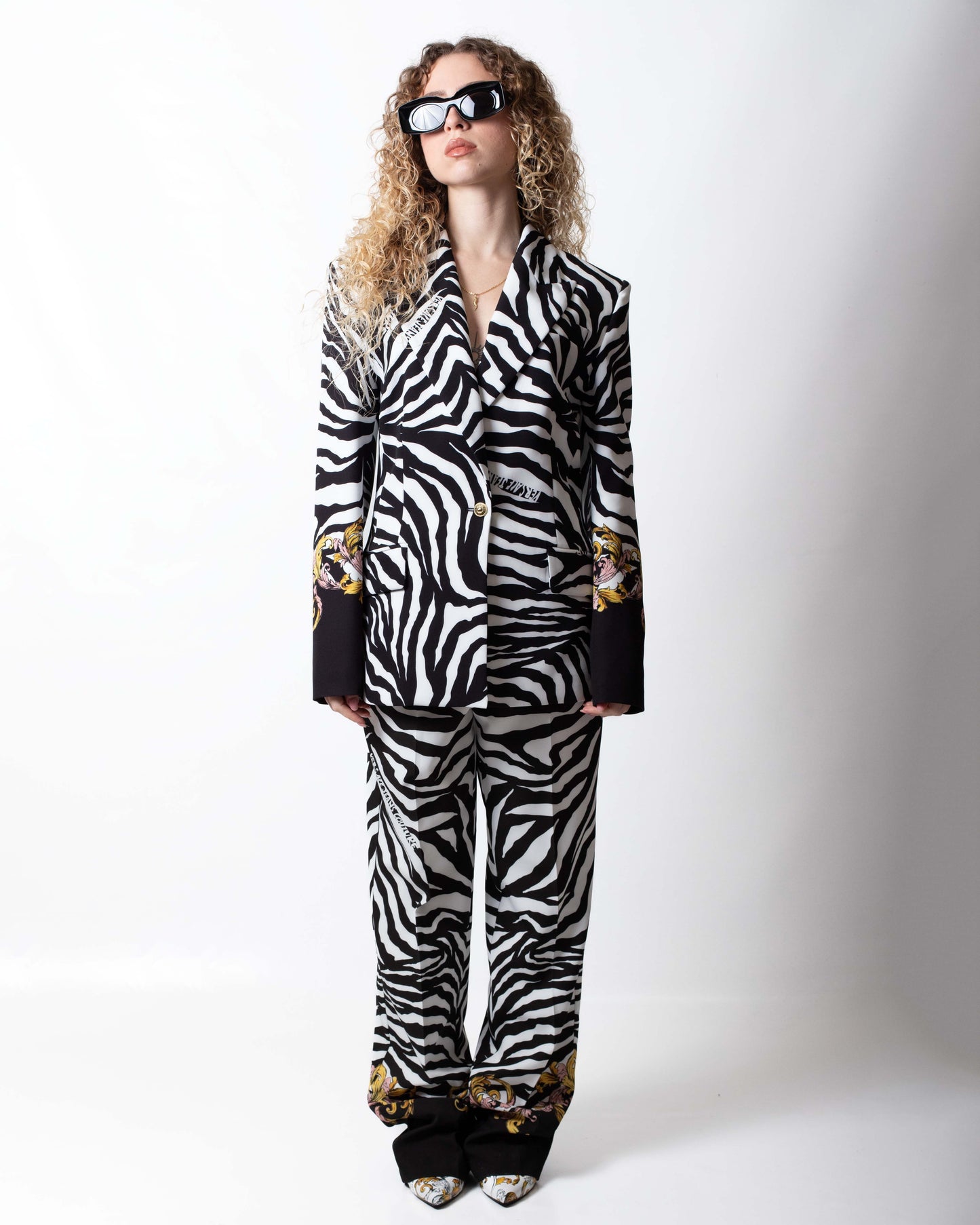 Pantalone Versace Jeans Couture zebrato donna